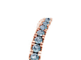 Rose gold Round Aquamarine Pavé Curved Band with Shared Prong Setting_11
