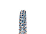 Rose gold Round Aquamarine Pavé Eternity Band with Shared Prong Setting_11
