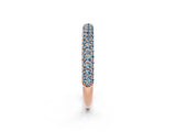 Rose gold Round Aquamarine Pavé Eternity Band with Shared Prong Setting_8