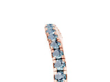 Rose gold Round Aquamarine Pavé Half Eternity Band with Shared Prong Setting_11