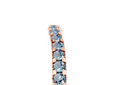 Rose gold Round Aquamarine Pavé Set Curved Wedding Band_11