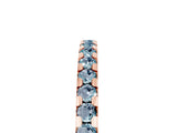 Rose gold Round Aquamarine Pavé Set Eternity Band with Micro Prong Setting_11