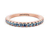 Rose gold Round Aquamarine Pavé Set Eternity Band with Micro Prong Setting_6