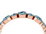 Rose gold Round Aquamarine Scalloped Prong Set Eternity Band_22