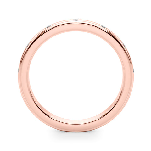 Rose gold Round Bezel-Set Diamond Eternity Band 1