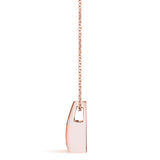 Rose gold Round Bezel Solitaire Pendant with V-Prong Setting 2