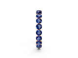 Rose gold Round Blue Sapphire Eternity Band with U-Prong Setting_32