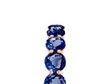 Rose gold Round Blue Sapphire Eternity Band with U-Prong Setting_35