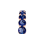 Rose gold Round Blue Sapphire Half-Eternity Prong-Set Band_11