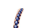 Rose gold Round Blue Sapphire Pavé Curved Band with Shared Prong Setting_11