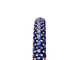 Rose gold Round Blue Sapphire Pavé Eternity Band with Shared Prong Setting_11