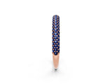 Rose gold Round Blue Sapphire Pavé Eternity Band with Shared Prong Setting_8