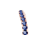 Rose gold Round Blue Sapphire Pavé Half Eternity Band with Shared Prong Setting_11