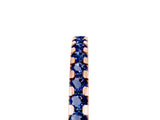 Rose gold Round Blue Sapphire Pavé Set Eternity Band with Micro Prong Setting_11