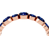 Rose gold Round Blue Sapphire Scalloped Prong Set Eternity Band_22