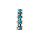 Rose gold Round Blue Topaz Bezel Set Eternity Band_11