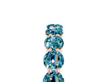 Rose gold Round Blue Topaz Eternity Band with U-Prong Setting_35