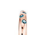 Rose gold Round Blue Topaz Flush-Set Comfort Fit Band_11