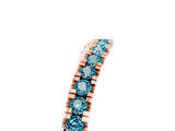 Rose gold Round Blue Topaz Pavé Curved Band with Shared Prong Setting_11