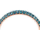 Rose gold Round Blue Topaz Pavé Eternity Band with Shared Prong Setting_10