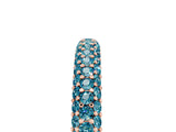 Rose gold Round Blue Topaz Pavé Eternity Band with Shared Prong Setting_11