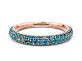 Rose gold Round Blue Topaz Pavé Eternity Band with Shared Prong Setting_6