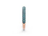 Rose gold Round Blue Topaz Pavé Eternity Band with Shared Prong Setting_8