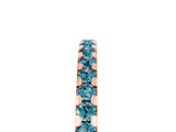 Rose gold Round Blue Topaz Pavé Set Eternity Band with Micro Prong Setting_11