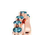 Rose gold Round Blue Topaz Prong-Set Crossover Band_11