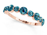 Rose gold Round Blue Topaz Scalloped Prong Set Eternity Band_19