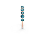 Rose gold Round Blue Topaz Scalloped Prong Set Eternity Band_20