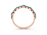 Rose gold Round Blue Topaz Scalloped Prong Set Eternity Band_21
