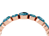 Rose gold Round Blue Topaz Scalloped Prong Set Eternity Band_22