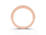 Rose gold Round Blue Topaz Twist Milgrain Band with Bezel Setting_15