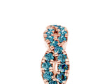 Rose gold Round Blue Topaz Twisted Eternity Band with Pavé and Shared Prong Setting_23