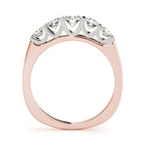 Rose gold Round Brilliant Channel Set Diamond Band 1