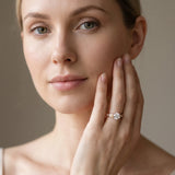 Rose gold Round Brilliant Channel-Set Diamond Ring with Bezel Prong Setting_7