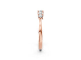Rose gold Round Brilliant Diamond Half-Eternity Band with Prong Setting_6