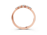 Rose gold Round Brilliant Diamond Half-Eternity Band with Prong Setting_7