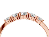 Rose gold Round Brilliant Diamond Half-Eternity Band with Prong Setting_8