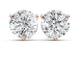 10K Rose Gold 1.01 Carat E-F VVS-VS Round Brilliant Diamond Martini Stud Earrings