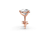 10K Rose Gold 1.01 Carat E-F VVS-VS Round Brilliant Diamond Martini Stud Earrings