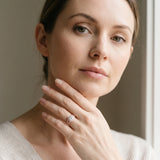Rose gold Round Brilliant Diamond Milgrain Filigree Halo Ring_7