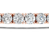 Rose gold Round Brilliant Diamond Tennis Bracelet with Prong Setting_132