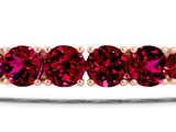 Rose gold Round Brilliant Garnet Tennis Bracelet with Prong Setting_5