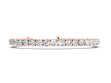 Rose gold Round Brilliant Moissanite Tennis Bracelet with Prong Setting_4