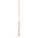 Rose gold Round Brilliant Pavé-Set Diamond Peace Pendant 2