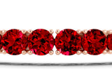 Rose gold Round Brilliant Ruby Tennis Bracelet with Prong Setting_5