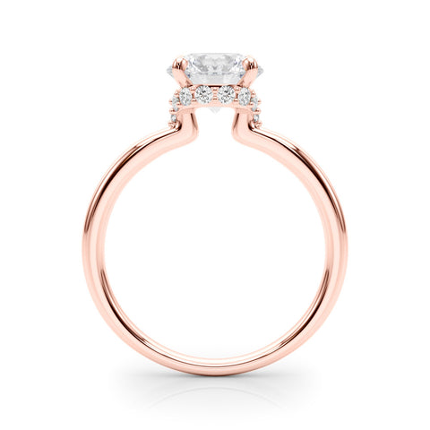 Rose gold Round Brilliant Solitaire Engagement Ring with Six-Prong Setting and Classic Band 2
