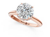 Rose gold Round Brilliant Solitaire Engagement Ring with Six-Prong Setting and Classic Band_24